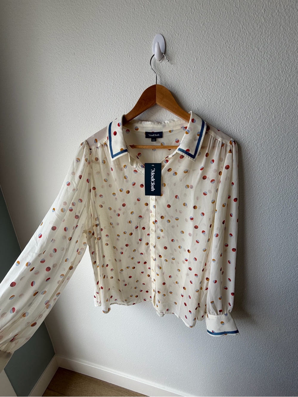 Modcloth Polka Dot Blouse